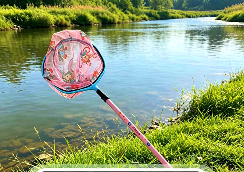 Kids Telescopic Fishing Net, Carbon Pole, 80–120 cm (31–47 in) – product photo