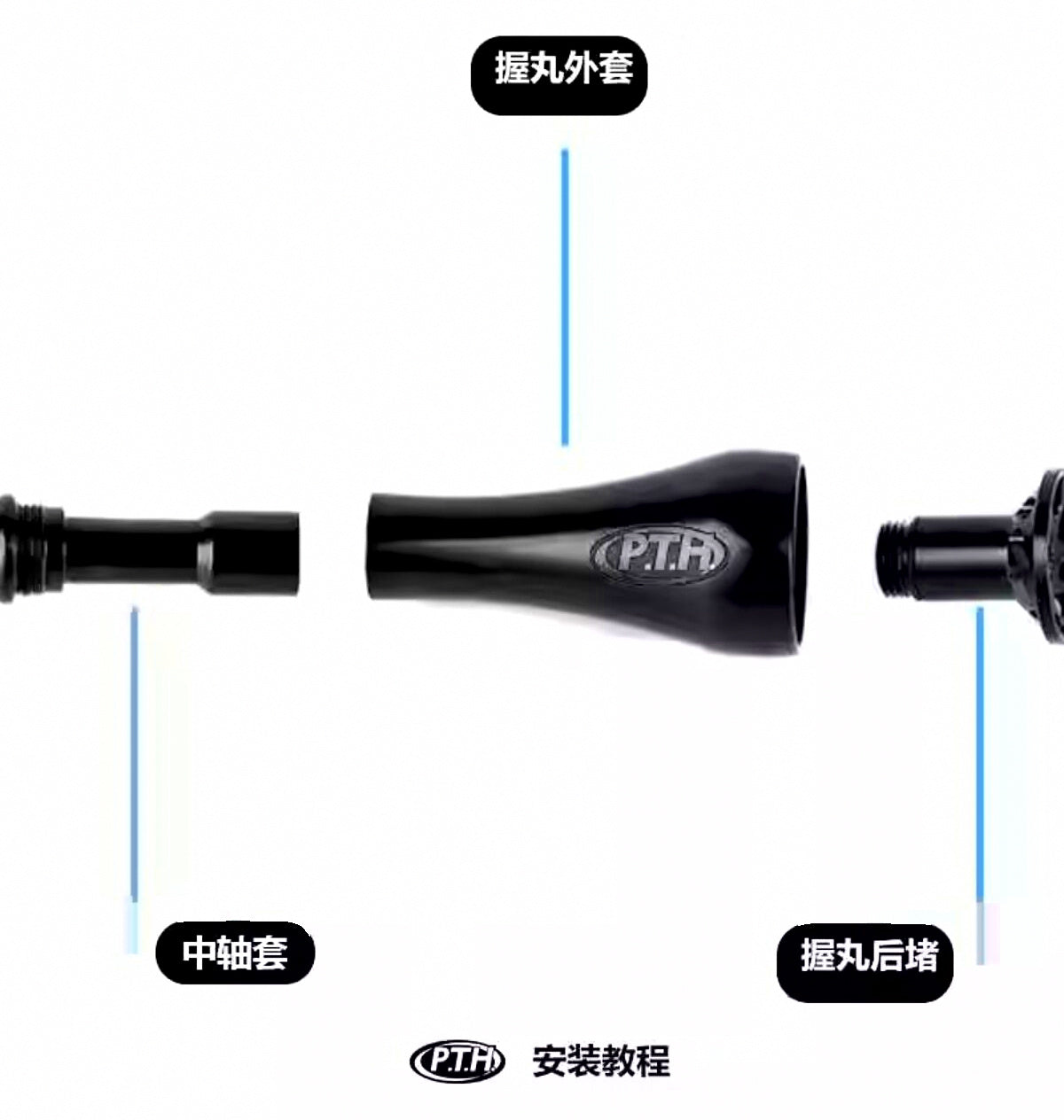 Aluminum Baitcasting Reel Handle Knobs, Pair – product photo