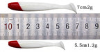 Red Head White Paddle Tail Soft Swimbait, 5.5–12 cm (2.2–4.7 in) – product photo