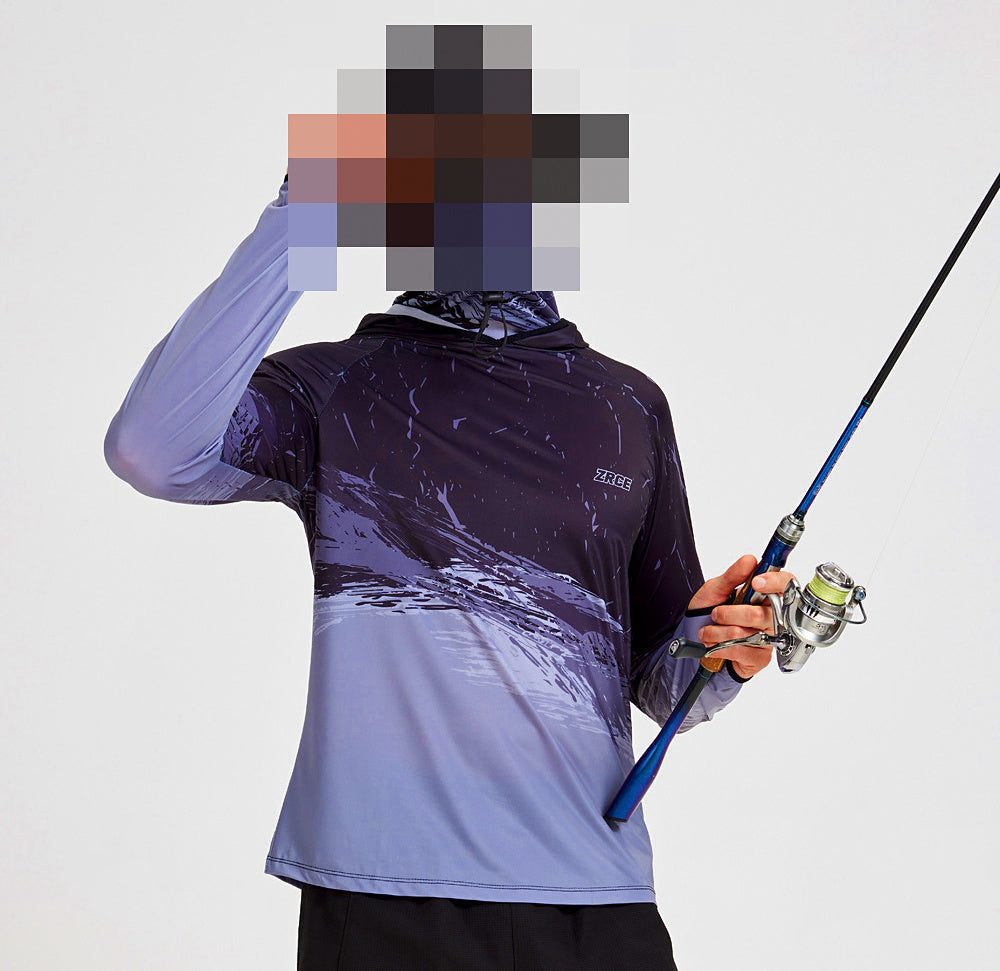 Men's Ice Silk Sun Protection Fishing Shirt, Quick-Dry – product photo