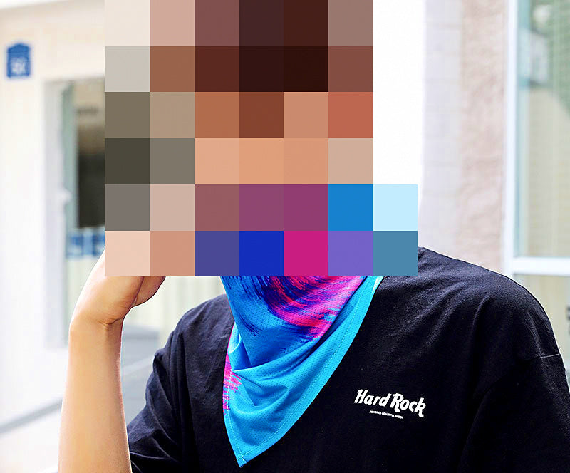 Ice Silk Ear-Loop Face Mask, UV Sun Neck Gaiter – product photo