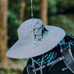 Wide Brim Nylon Bucket Hat for Fishing and Sun Protection – product photo
