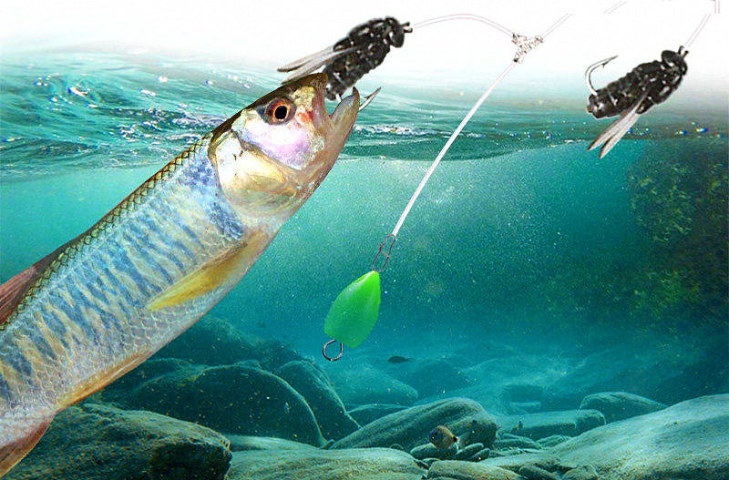 Stream Soft Bait Fly Hook Rig Set, 3 or 7 Hooks – product photo