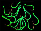 Glow Barbed Saltwater Fishing Hooks, Sizes 5–12 – product photo