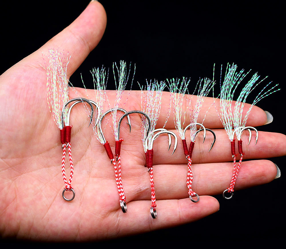 Slow Pitch Double Assist Hooks, Size 1, 25-Pack – product photo