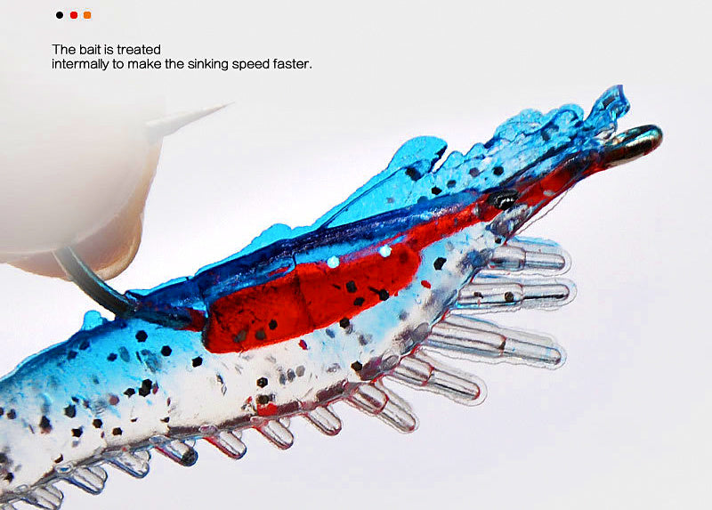 Lead Head Soft Shrimp Lure, 6 cm (2.4 in) 3 g (0.1 oz) – product photo