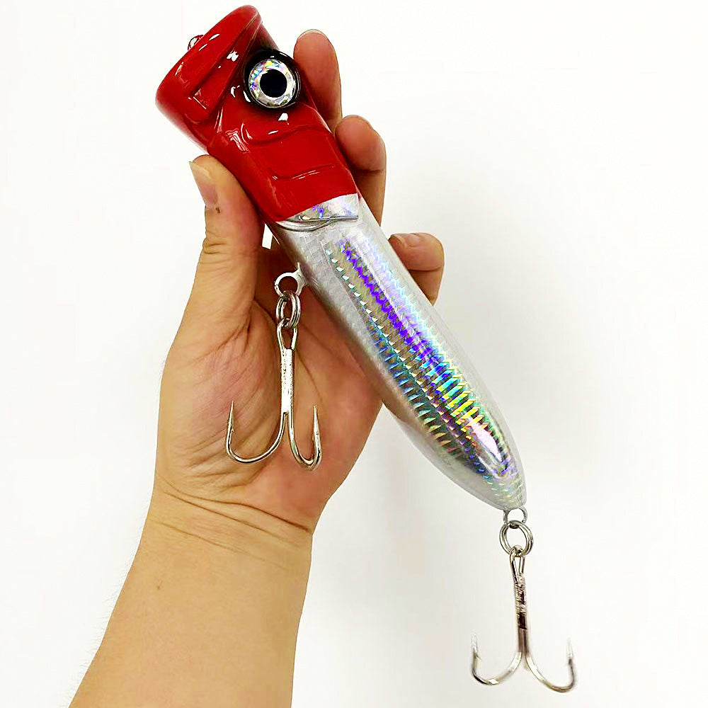 Large Saltwater Popper Lure, 18.5 cm (7.3 in), 106 g (3.7 oz) – product photo