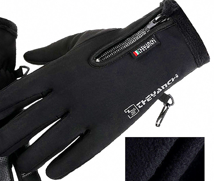 Waterproof Fleece-Lined Fishing Gloves, 2 Fingers Exposed – product photo