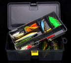 Double-Layer Lure Tackle Box, Gunmetal Translucent – product photo