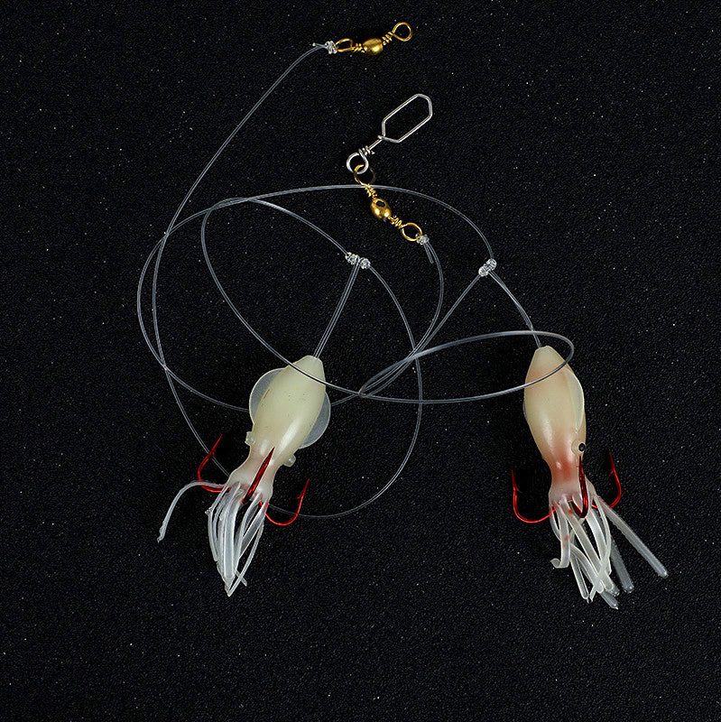 Glow Squid Skirt Rig, Soft Bait 7.5 cm (3 in), 2-Pack – product photo
