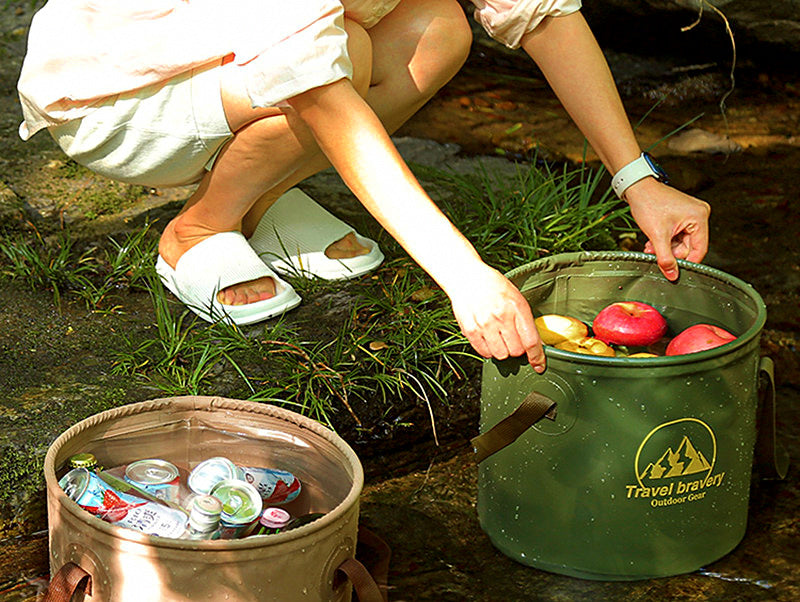 Collapsible Fishing Bucket with Dual Handles, 10 L or 20 L – product photo