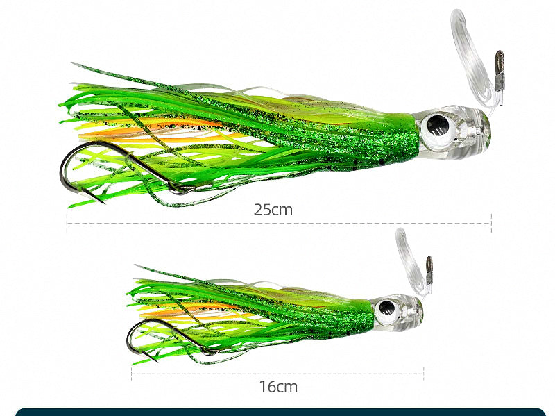 Rigged Soft Squid Octopus Trolling Lure, 16 cm / 25 cm – product photo