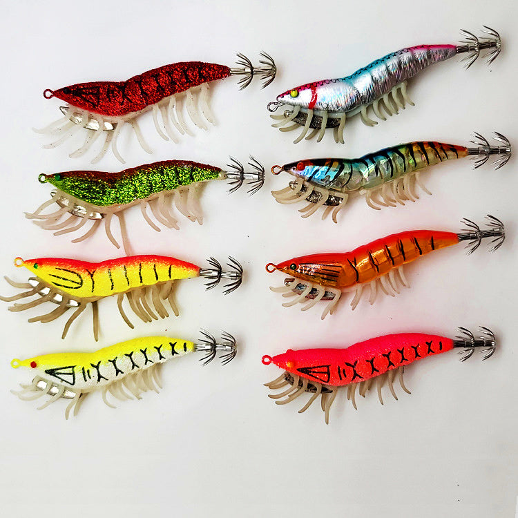 Glow Squid Jig, Soft Leg Shrimp Style, 2.0/3.0/3.5 (8-21 g) – product photo