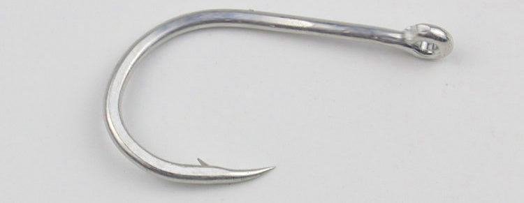 Iseni Hooks, Carbon Steel Barbed Eyed Hook, 50-Pack – product photo