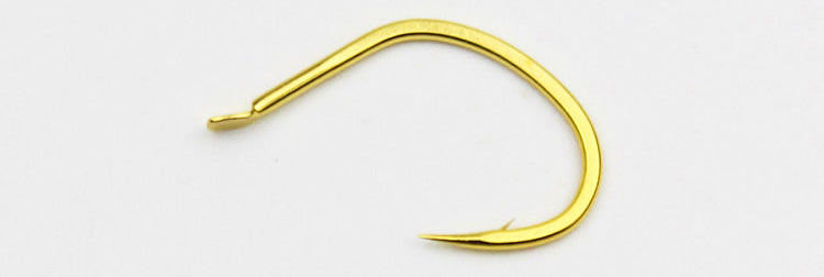 Barbed Short Shank Hooks, Gold, 50 Pack – product photo