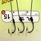 3-Hook Snelled Hook Rig, Iseni & Maruseigo, Braid Line