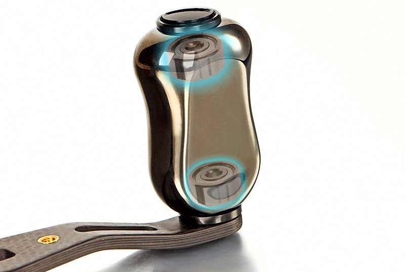 Baitcasting Reel Handle, Titanium Knob & Carbon Fiber Arm – product photo