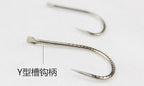 Carbon Steel Fishing Hooks, Barbed or Barbless, 50 Pack – product photo