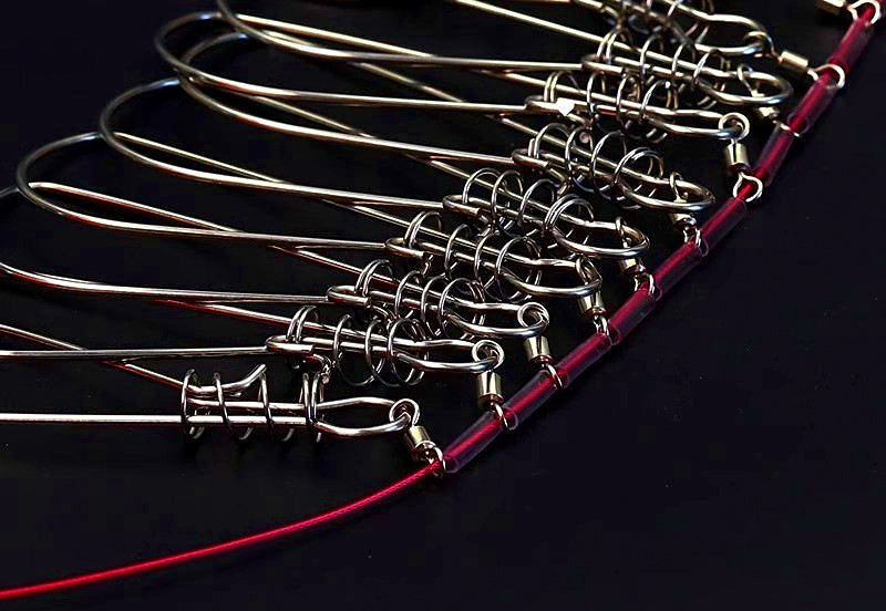 Stainless Steel Fish Stringer Lock Clips with Wire Rope – product photo