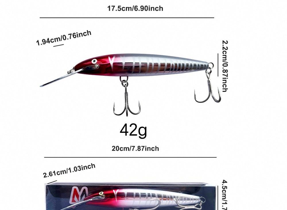 Deep Diving Trolling Minnow Plug, 42.5 g (1.5 oz) – product photo