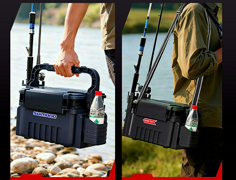 Portable Hard Plastic Tackle Box, Sit-On, Rod Holder Sets – product photo
