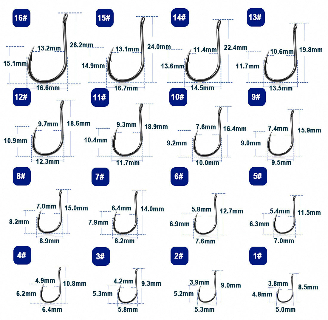 Black Iseni Hooks, Barbed Eyed Tube-Type, 50 pcs – product photo