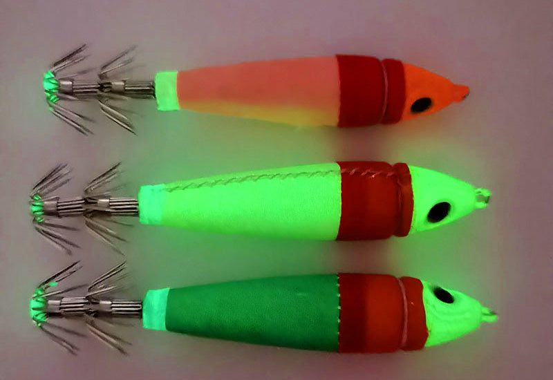 Lead Head Squid Jig, Wood Shrimp Style, 80–180 g (2.8–6.3 oz) – product photo