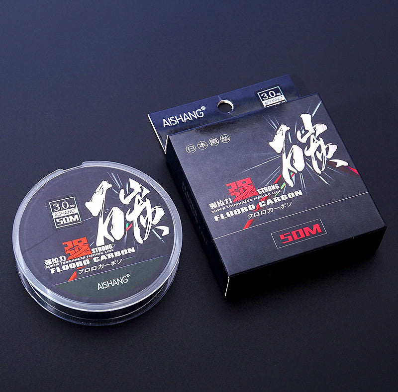 White Fluorocarbon-Style Leader Line, 50 m (55 yd), Sizes 0.4–20 – product photo