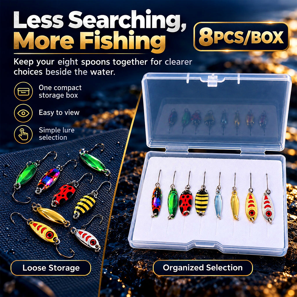 Micro Spoon Lure Set, Ladybug Beetle Style, 8 pcs – product photo