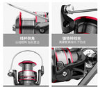 All-Metal Spinning Reel, Sizes 500-7000, EVA or Metal Knob – product photo