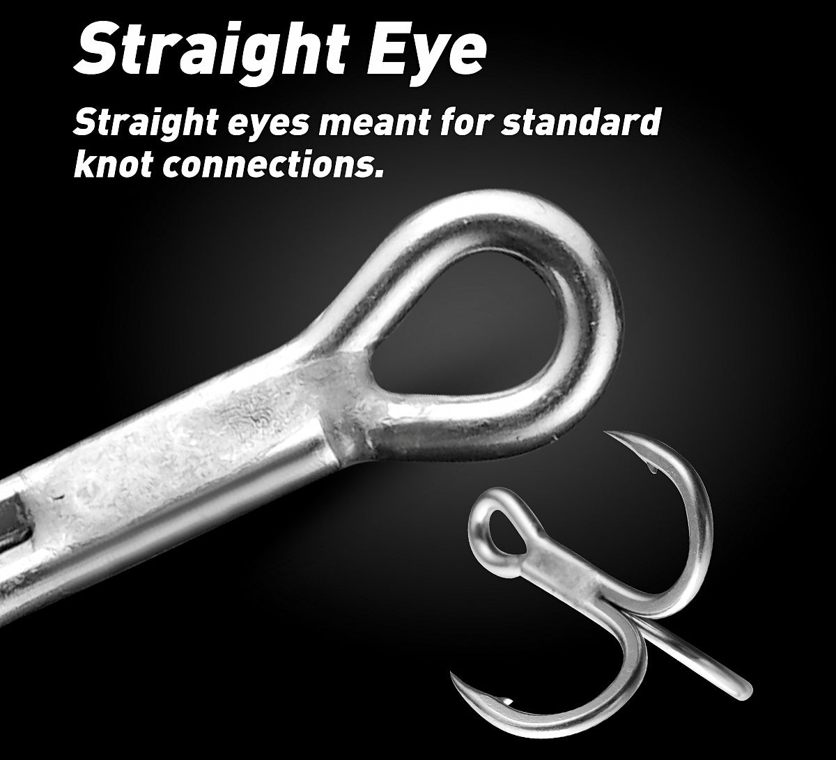 5X Strong Treble Hook, Carbon Steel, Gun Color, Sizes 8–2/0 – product photo