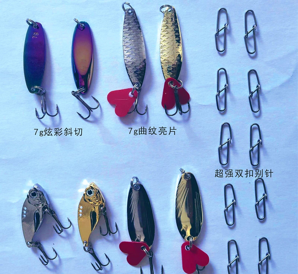 7 g (0.25 oz) Casting Spoon Set, Slanted Cut Metal Spoons – product photo