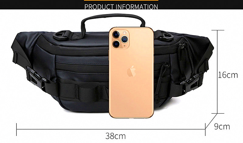 Waterproof Fishing Sling Bag / Waist Pack, Multi-Pocket – product photo