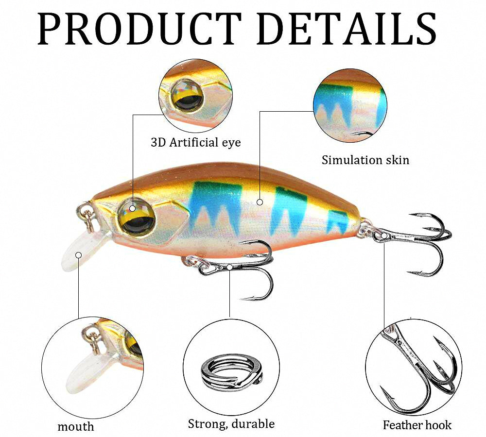 Suspending Minnow Lure, 4.6 g (0.16 oz) – product photo