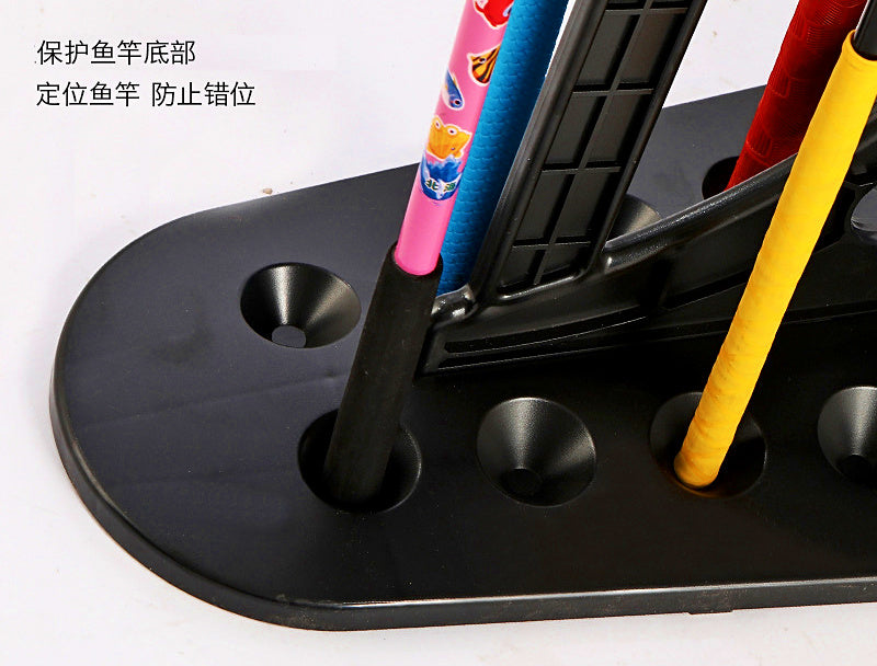 Wall Mount Fishing Rod Rack, ABS Display Holder – product photo