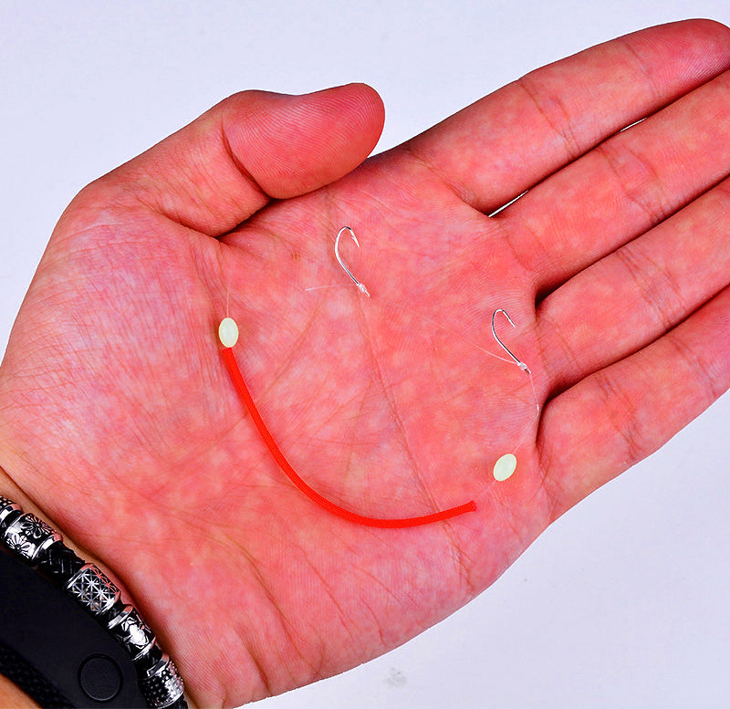 Snelled Needlefish Hook Rigs, Size 8, Single or Double Hook – product photo