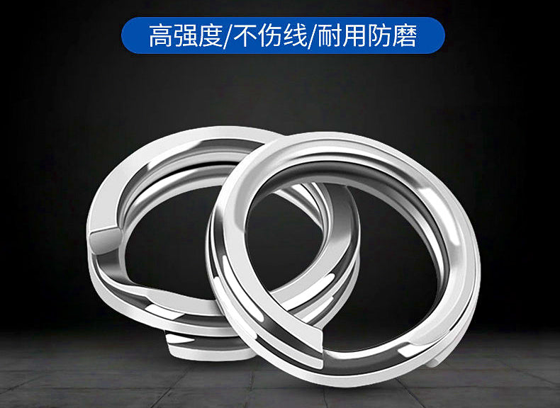 Stainless Steel Split Rings, Flat Wire, Size #1-#6 – product photo