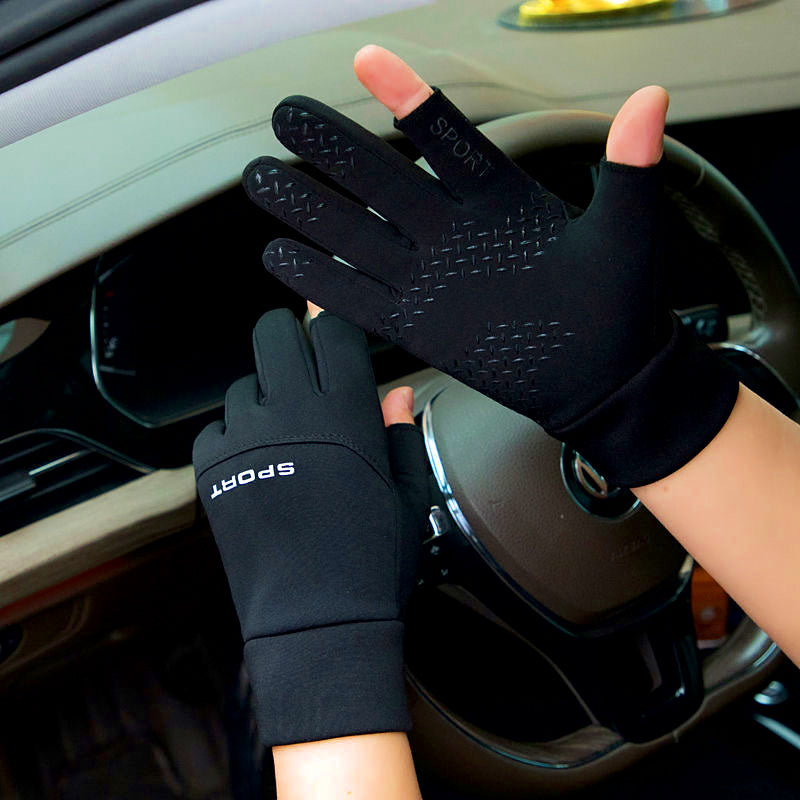 Fleece-Lined Touchscreen Fishing Gloves, Full or 2-Finger – product photo
