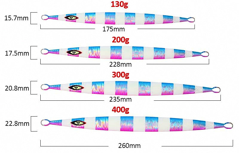 Glow Slow Pitch Jig, 130–500 g (4.6–17.6 oz) – product photo