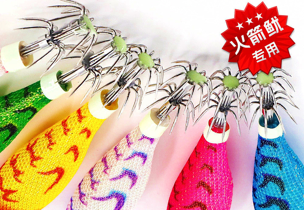 Glow Wood Shrimp Squid Jig, 9.9 cm (3.9 in), 10 g (0.35 oz) – product photo