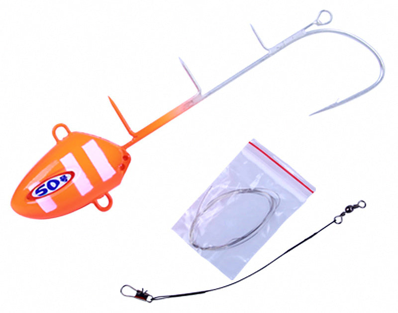 Glow Lead Head Single Hook Jig, 190 g (6.7 oz) – product photo