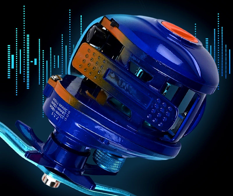 Sky Blue Baitcasting Reel, All-Metal, Left or Right Hand – product photo