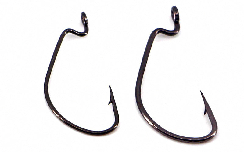 Offset Worm Hooks, Wide Gap, Barbed, Sizes 1 to 4/0 – product photo