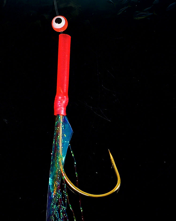 Mackerel Hook Rig with Anti-Bite Line, Luminous Eyes, 6-Piece – product photo