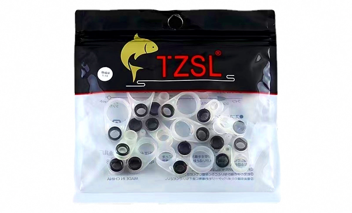 Silicone Line Guide Rings, 14-Pack, Black Eye – product photo