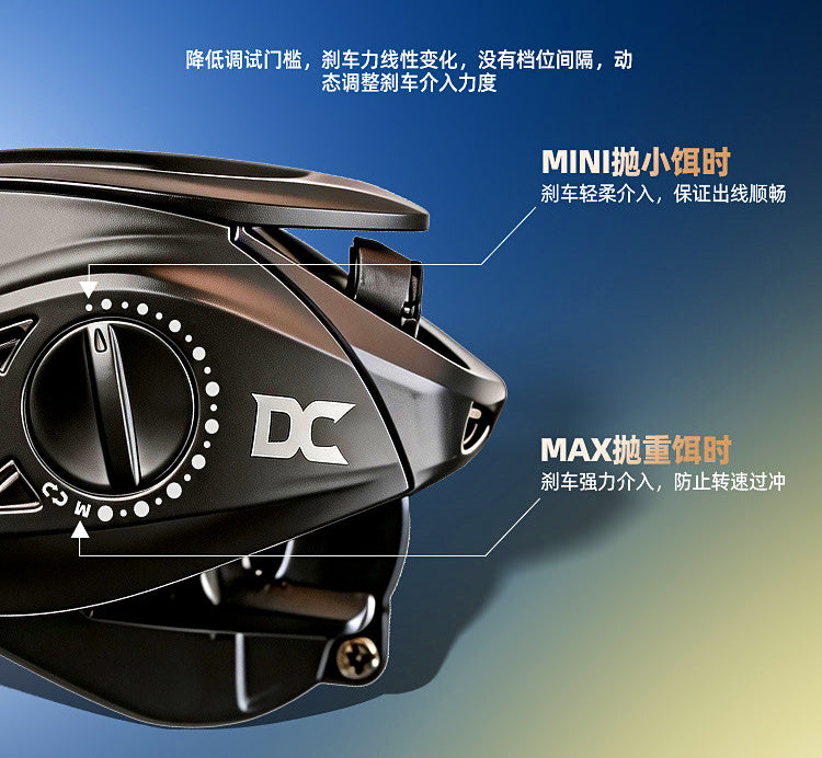 DC Baitcasting Reel with Electronic Brake, Left or Right Hand – product photo