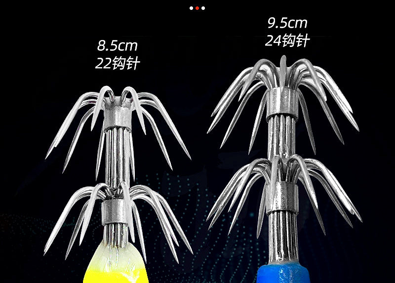 Glow Squid Jig with Rattle, Horizontal Shrimp, 8.5–9.5 cm – product photo
