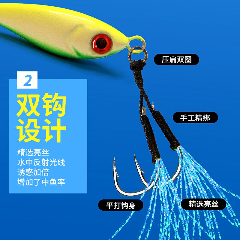 Casting Metal Jig with Hooks, 7–80 g (0.2–2.8 oz) – product photo