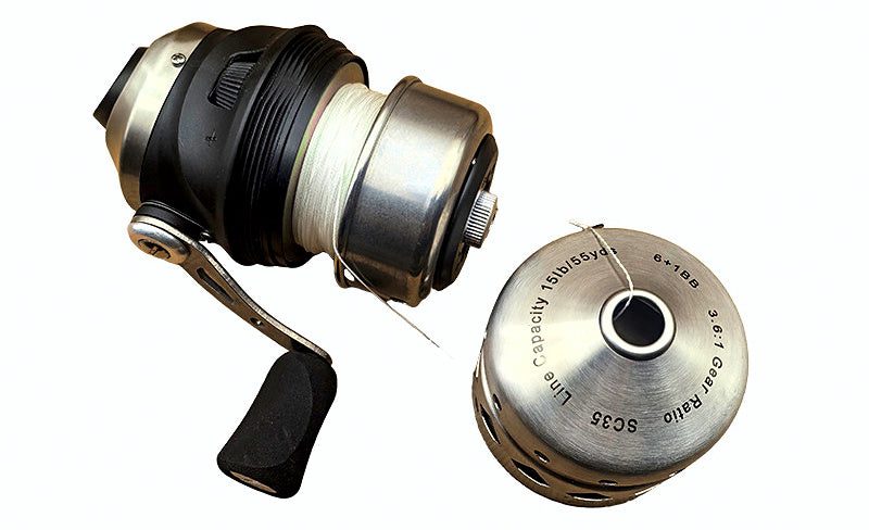 Stainless Closed-Face Spincast Reel, 7 Bearings, 3.6:1 – product photo