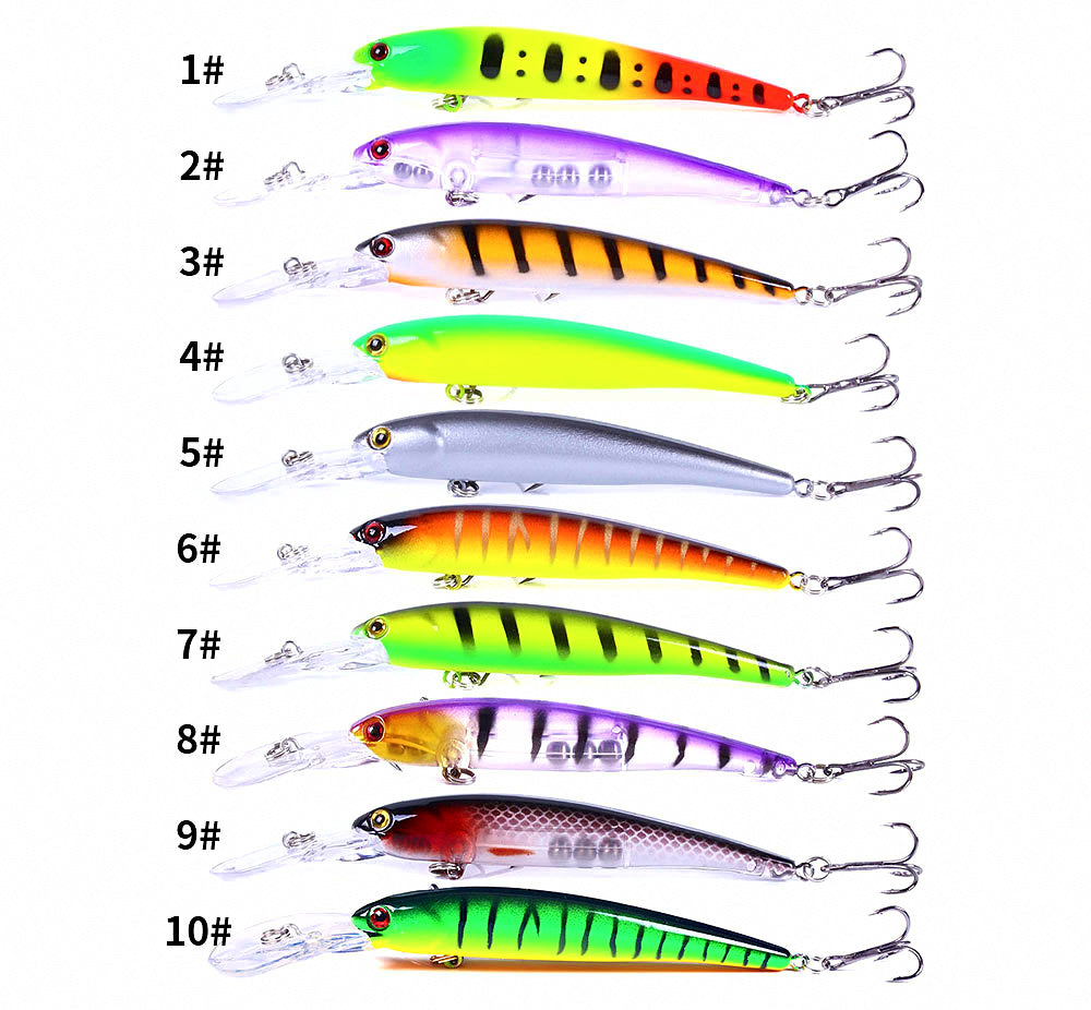 Long Lip Minnow Lure, 12.5 cm (4.9 in), 11 g (0.39 oz) – product photo
